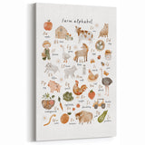 ABC Alphabet Canvas Art - Farm-Themed Alphabet Learning Poster
