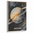 STEM Learning Wall Art - Saturn Planet Educational Space Poster