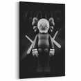 Modern Pop Art Wall Art - Black & White KAWS Inspired Canvas Print