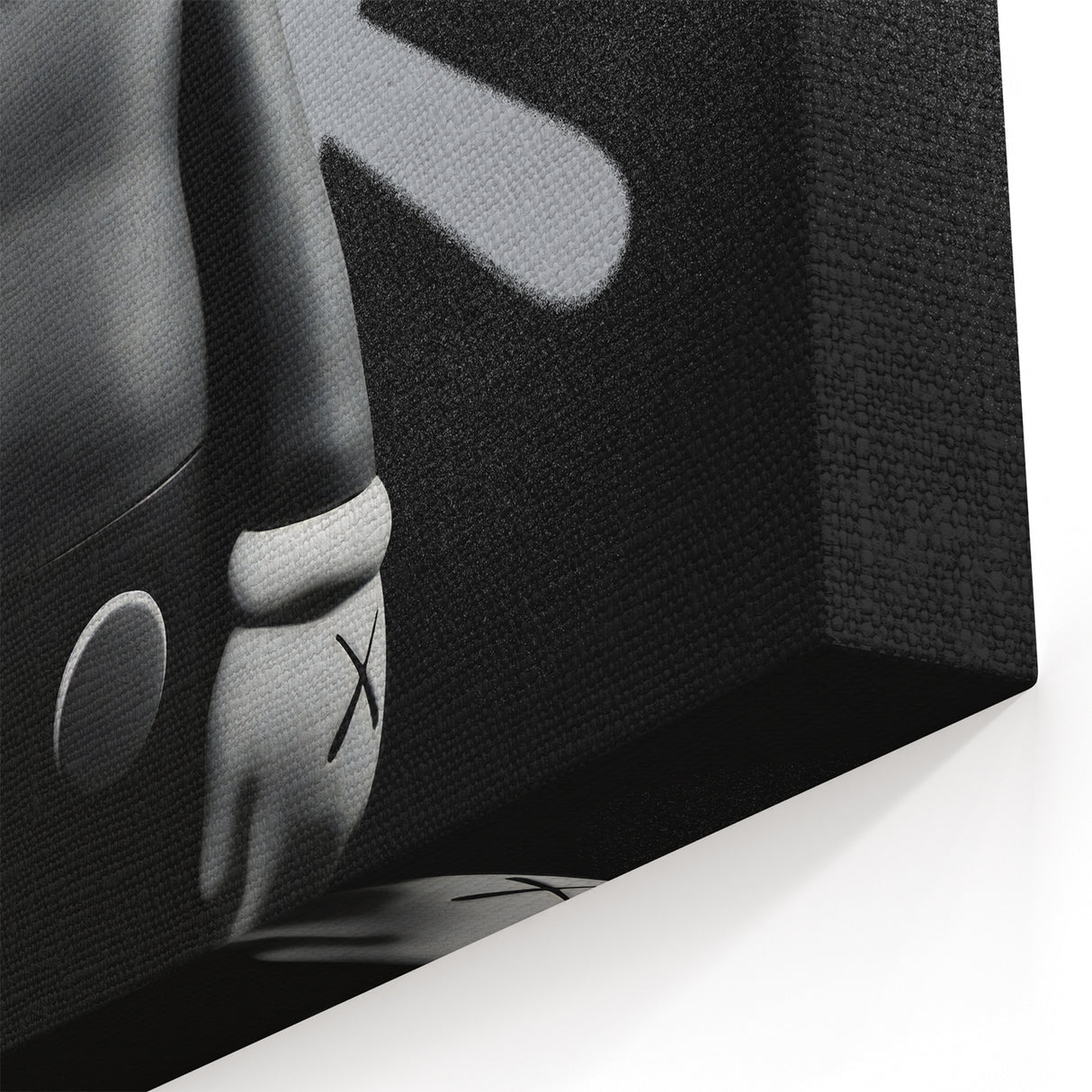 Modern Pop Art Wall Art - Black & White KAWS Inspired Canvas Print