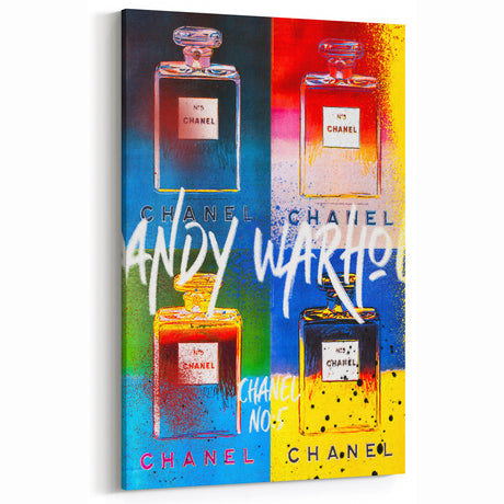 Pop Art Chanel No. 5 Wall Art - Andy Warhol Inspired Canvas Print