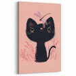 Adorable Black Cat Wall Art - Girls Room & Nursery Decor