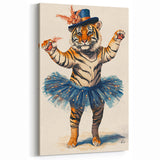 Elegant Ballerina Tiger Wall Art - Girls Room & Nursery Decor