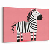 Adorable Zebra Wall Art - Girls Room & Nursery Animal Decor