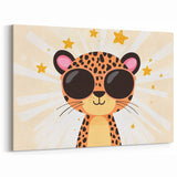 Cool Leopard Wall Art - Girls Room & Nursery Safari Decor