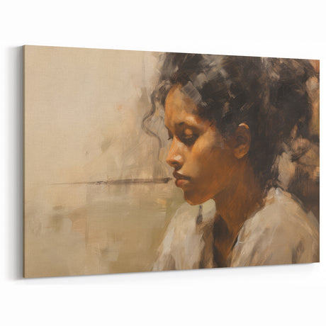 Vintage Portrait Art | Antique Portrait of Woman in Warm Tones