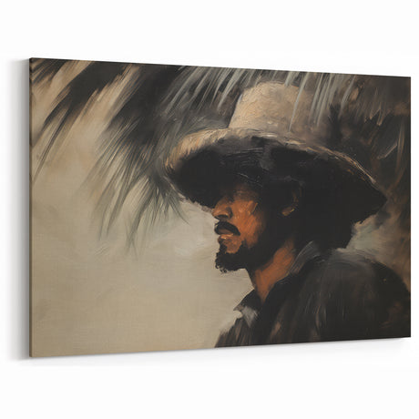 Vintage Portrait Art | Mysterious Portrait of Man in Shadow