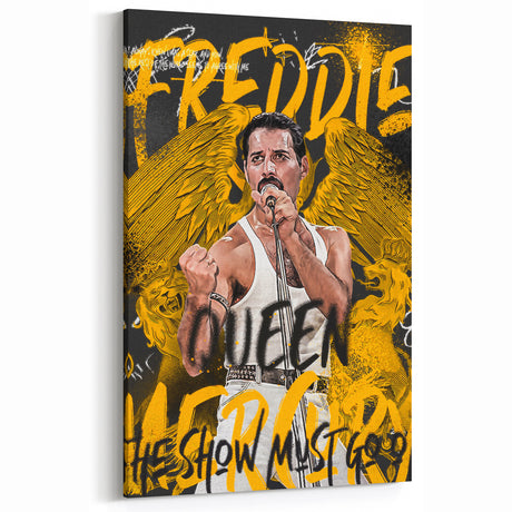 Freddie Mercury Pop Art Wall Art - Vibrant Queen Canvas Print