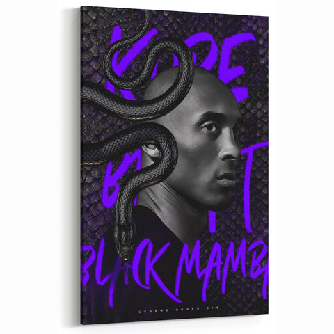 Black Mamba Pop Art Wall Art - Bold Kobe Bryant Canvas Print