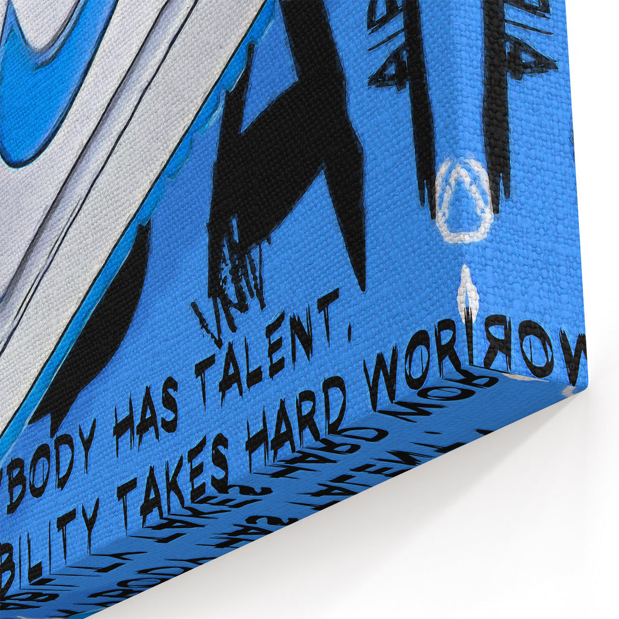 Air Jordan Pop Art Wall Art - Bold Blue Sneaker Canvas Print