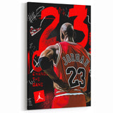 Michael Jordan Pop Art Wall Art - Bold 23 Canvas Print