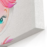 Personalized Kids Art – Cute Unicorn Girl Illustration Wall Print
