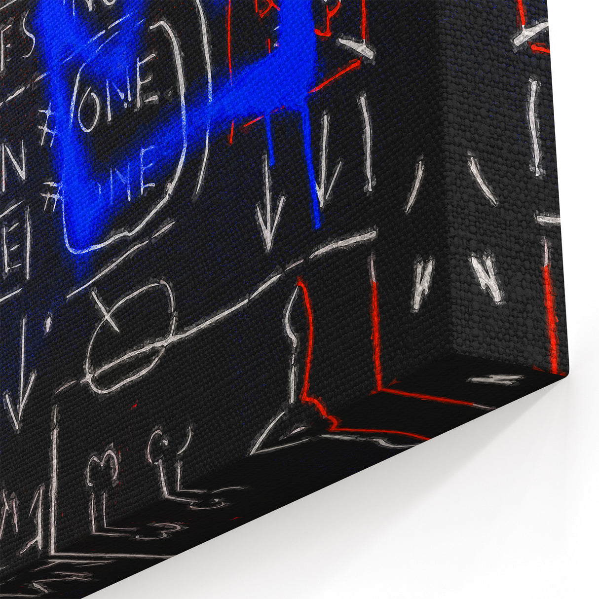 Bold Pop Art Wall Art - Modern Canvas with Red and Blue Accents