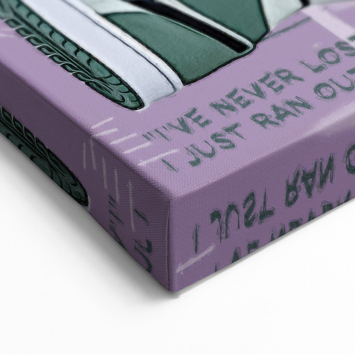 Modern Pop Art Wall Art - Green and Purple Canvas for Urban Décor