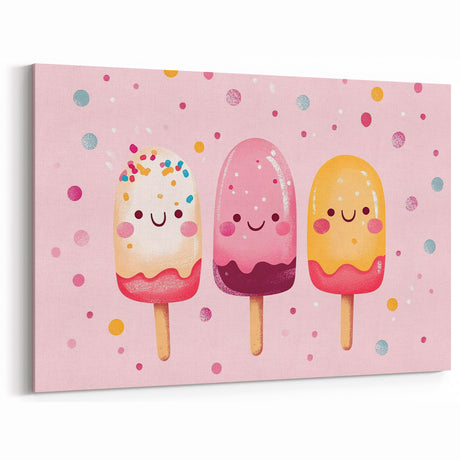 Cute Ice Cream Girls Room Wall Art – Kids Room Art Print