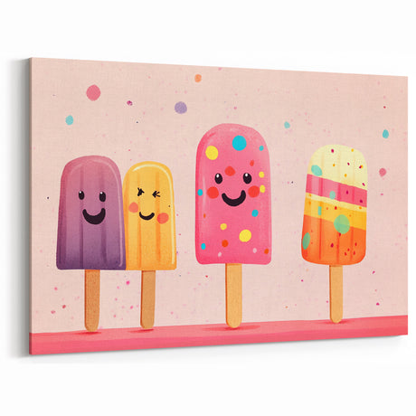 Colorful Ice Cream Girls Room Wall Art – Kids Room Art Print