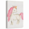 Nursery Wall Art – Elegant Pink Unicorn Illustration for Kids