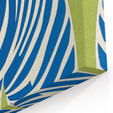 Playroom Wall Art – Bold Blue Striped Cat Illustration for Kids