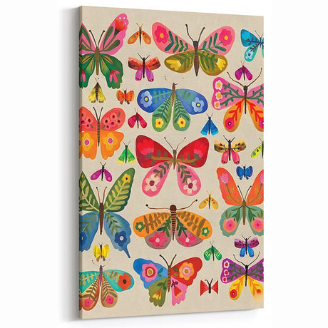 Colorful Butterfly Girls Room Wall Art – Kids Room Art Print