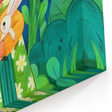 Adventure Girl & Bunny Girls Room Wall Art – Kids Room Art Print