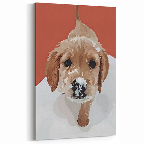 Snow Puppy Nursery Art for Kids - Children's Wall Decor