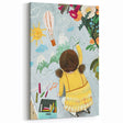 Chalk Drawing Girl Art for Kids - Personalized Kids Art