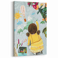 Chalk Drawing Girl Art for Kids - Personalized Kids Art