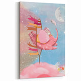 Magical Pink Elephant Art for Kids - Nursery Wall Art