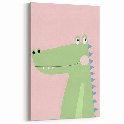 Adorable Crocodile Girls Room Wall Art - Fun & Playful Kids Decor