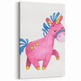 Magical Pink Unicorn Girls Room Wall Art - Fantasy Kids Decor