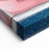 Children's Wall Decor - Dreamy Pink Elephant & Moon Nursery Art
