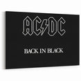 Retro Wall Art – AC/DC Back in Black Album Canvas Print