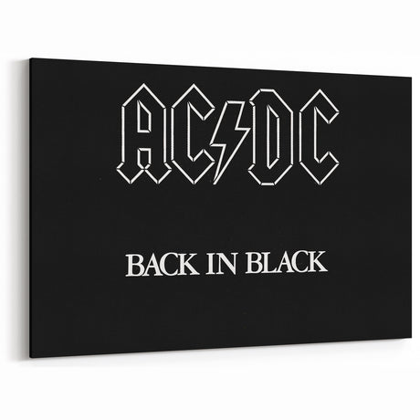 Retro Wall Art – AC/DC Back in Black Album Canvas Print