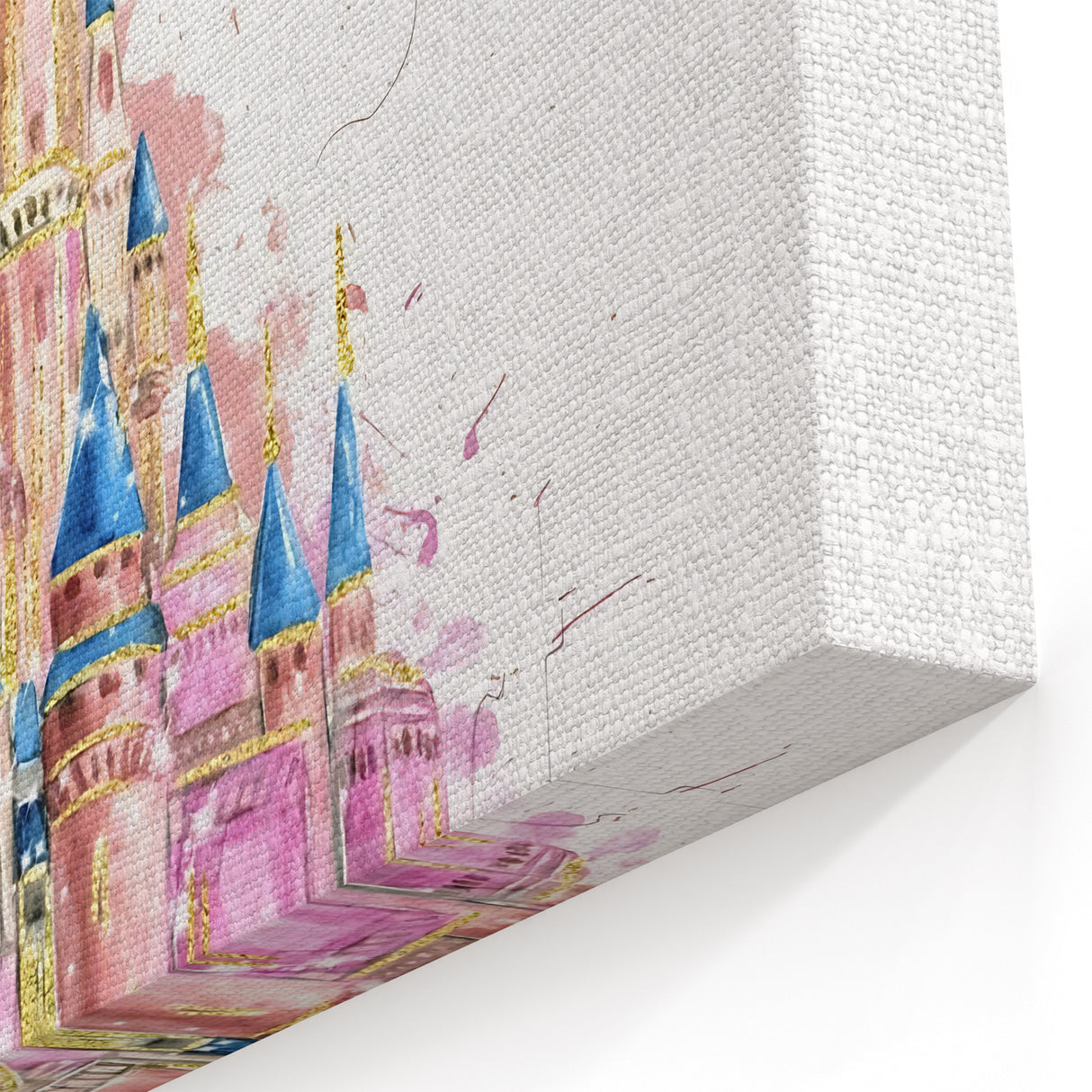 Magical Girls Room Wall Art - Pink Castle Nursery Art Print