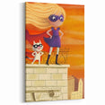 Superhero Girl Wall Art - Kids Room and Playroom Adventure Print