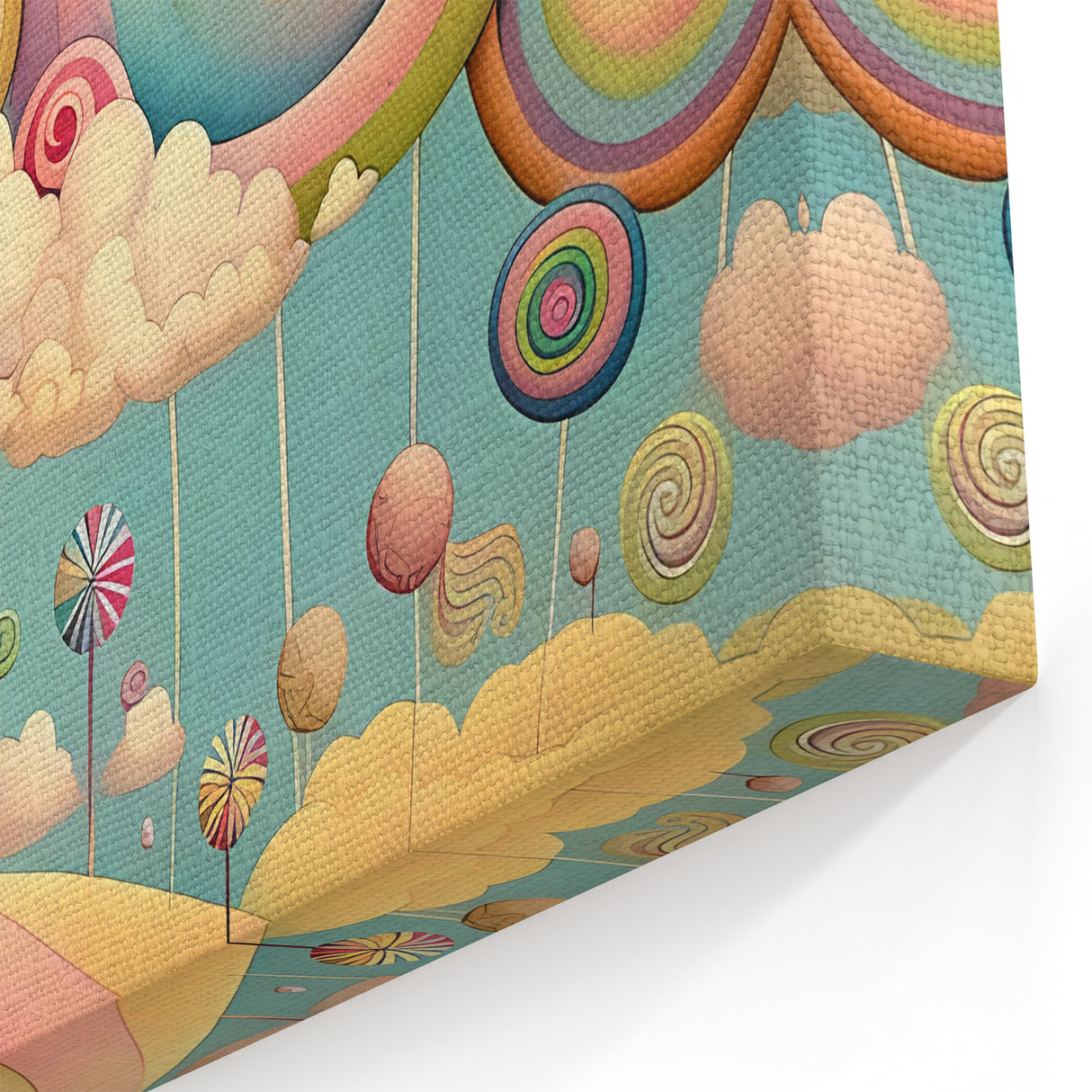 Whimsical Candy Land Girls Room Wall Art - Fantasy Nursery Print