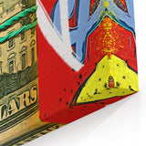 Bold Pop Art Wall Art - Dollar Sign Canvas with Red and Yellow