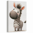 Adorable Zebra Girls Room Wall Art - Playful Nursery Animal Print