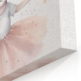 Ballerina Mouse Girls Room Wall Art - Soft Pastel Nursery Print