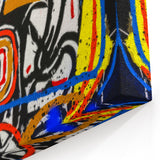 Bold Pop Art Wall Art - Skull Canvas with Red, Blue, and Yellow