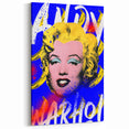 Iconic Pop Art Wall Art - Marilyn Canvas with Yellow and Blue