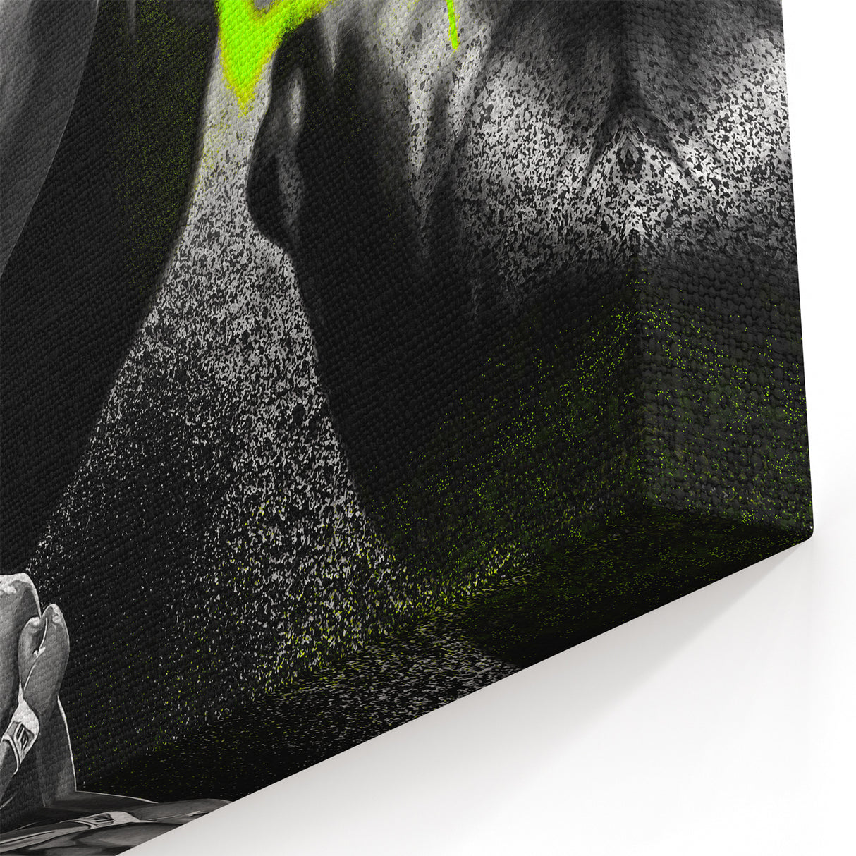 Iconic Pop Art Wall Art - Ali Canvas with Green and Black