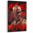 Iconic Pop Art Wall Art - Jordan Canvas with Red and Black