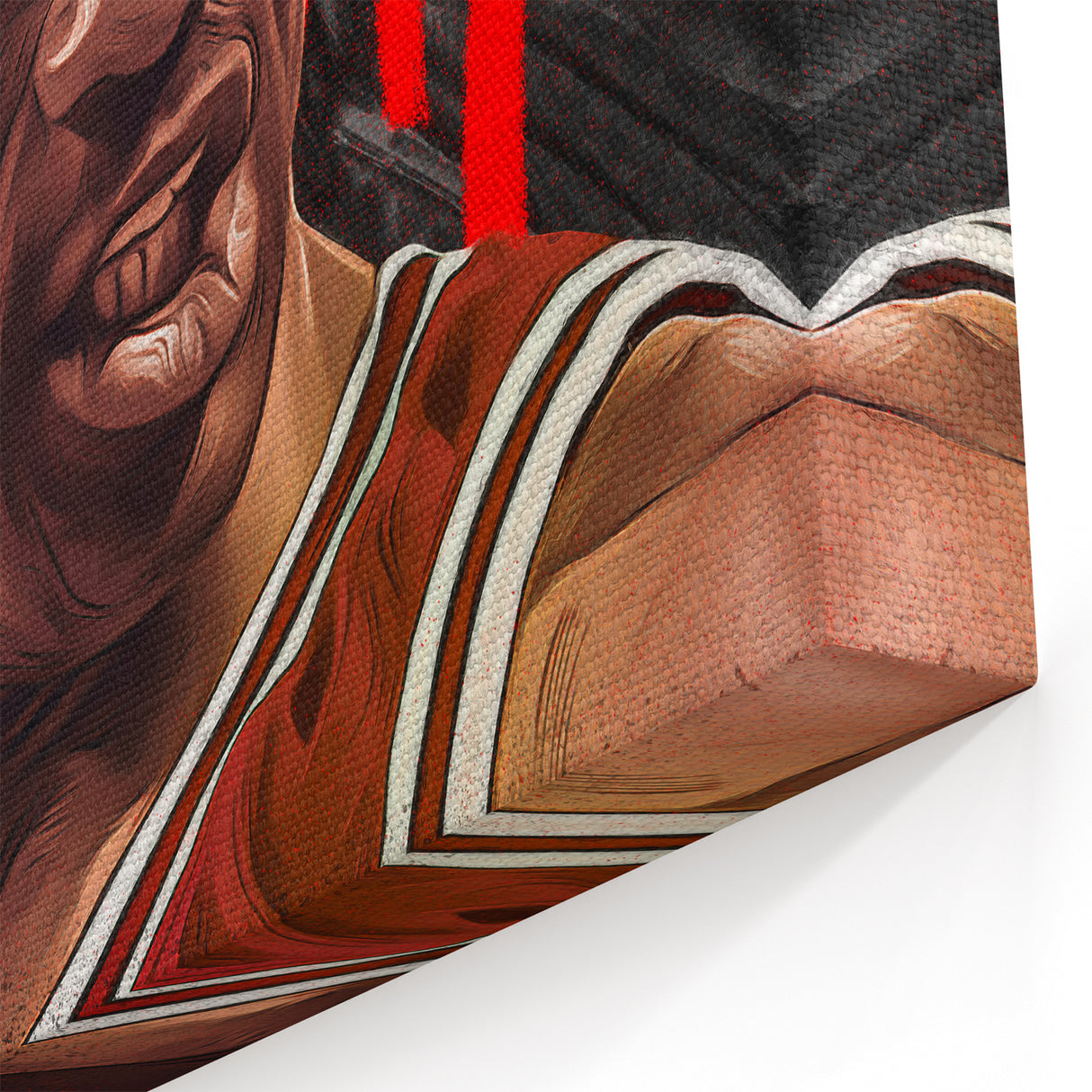 Iconic Pop Art Wall Art - Jordan Canvas with Red and Black