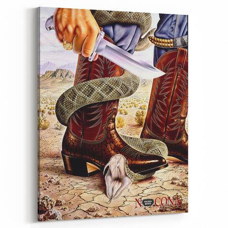 Retro Nocona Boots Ad Wall Art – Vintage Print for Classic Decor