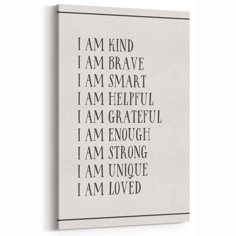 Kids Affirmation Nursery Wall Art – Baby Room Decor & Motivational Print