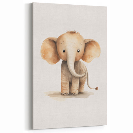 Adorable Baby Elephant Nursery Wall Art - Baby Room Decor Print