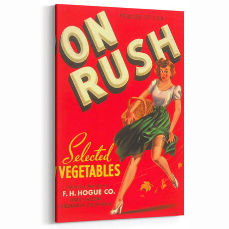 Retro On Rush Ad Wall Art - Vintage Prints for Nostalgic Decor