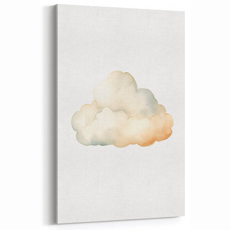 Soft Watercolor Cloud Nursery Wall Art - Baby Room Decor