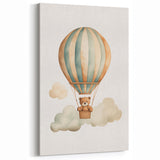 Teddy Bear Hot Air Balloon Nursery Wall Art - Baby Room Decor